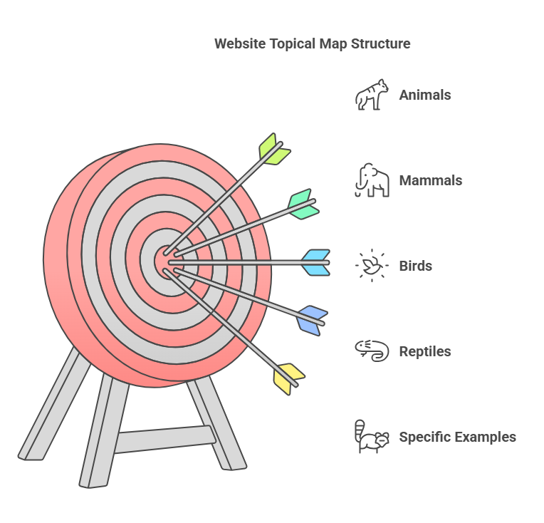 website topical map structure info graphic