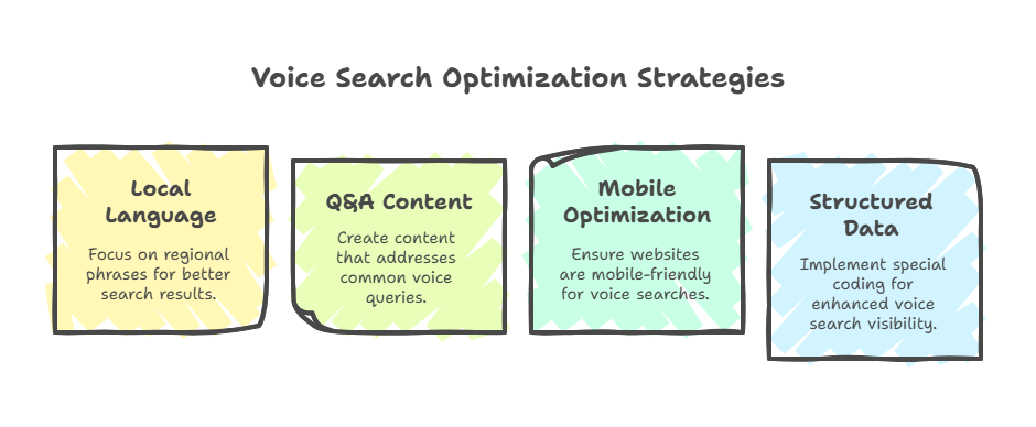 voice search optimization strategies infographic