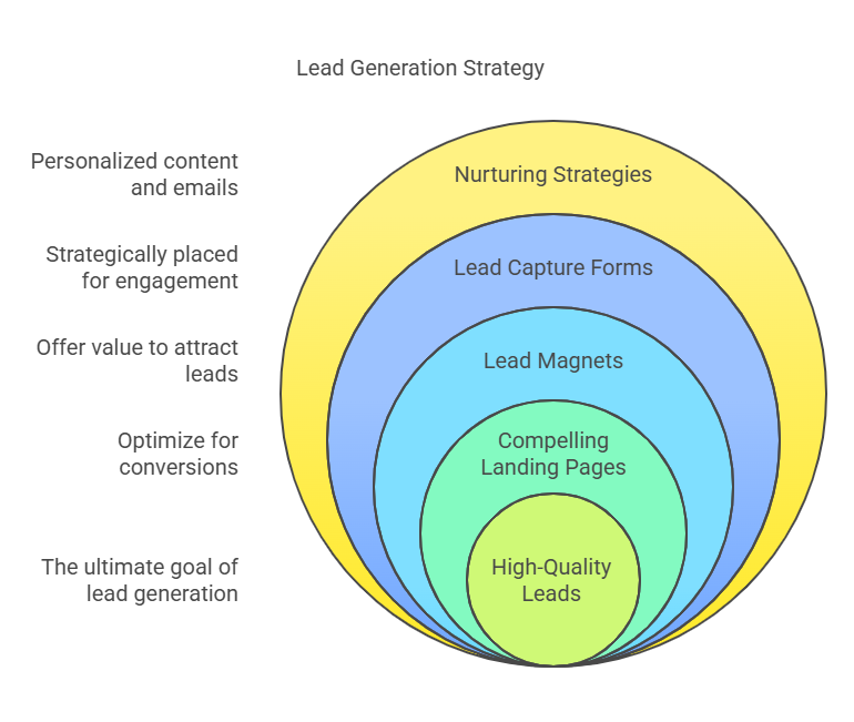 lead generating strategy info graphic
